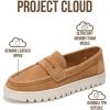 imageProject Cloud Genuine Leather Loafers for Women  Memory Foam Insoles Slip On Shoes for Women  Lightweight Womens Shoes  Non Slip Womens Loafers Filide1Whiskey