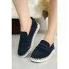 imageProject Cloud Genuine Leather Loafers for Women  Memory Foam Insoles Slip On Shoes for Women  Lightweight Womens Shoes  Non Slip Womens Loafers Filide1Navy Suede