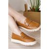 imageProject Cloud Genuine Leather Loafers for Women  Memory Foam Insoles Slip On Shoes for Women  Lightweight Womens Shoes  Non Slip Womens Loafers Filide1Cognac