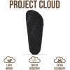 imageProject Cloud Genuine Leather Mens Sandals with Memory Foam Natural Cork Footbed Slides for Men Footwear  NonSlip DoubleStrap Buckle Summer Sandals ArizonaBlack
