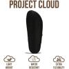 imageProject Cloud Genuine Leather Mens Sandals with Memory Foam Natural Cork Footbed Slides for Men Footwear  NonSlip DoubleStrap Buckle Summer Sandals ArizonaBlack Matte