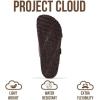 imageProject Cloud Genuine Leather Mens Sandals with Memory Foam Natural Cork Footbed Slides for Men Footwear  NonSlip DoubleStrap Buckle Summer Sandals ArizonaTaupe Suede