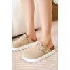 imageProject Cloud Genuine Leather Platform Clogs for Women Footwear  Memory Foam Arch Support Cork Footbed Casual Shoes ampamp Mules for Women 2025 Benton ChunkyBeige