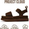 imageProject Cloud Genuine Leather Platform Sandals Women  Memory Foam Insole Slip Resistant Chunky Womens Sandals with adjustable straps  Stylish Women Footwear BronzestarMocha Suede