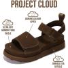 imageProject Cloud Genuine Leather Platform Sandals Women  Memory Foam Insole Slip Resistant Chunky Womens Sandals with adjustable straps  Stylish Women Footwear BronzestarMocha Suede
