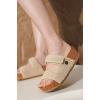 imageProject Cloud Genuine Leather Platform Sandals Women Footwear  Beach Summer Wedges with Comfortable Memory Foam Insole  Non Slip ampamp Lightweight Wedge Sandals for Women 2025Natural Crochet