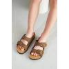imageProject Cloud Genuine Leather Slides For Kids  Natural Cork Footbed Summer Sandals Beach Slide Sandals for Girls ampamp Boys  NonSlip Boys ampamp Girls Sandals Little VenitaBrown Sugar