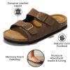imageProject Cloud Genuine Leather Slides For Kids  Natural Cork Footbed Summer Sandals Beach Slide Sandals for Girls ampamp Boys  NonSlip Boys ampamp Girls Sandals Little VenitaBrown Sugar