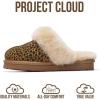 imageProject Cloud Genuine Leather Slippers for Women Footwear with Genuine Fur Lining Womens Clogs ampamp Mule  NonSlip IndoorOutdoor Scuff Womens Slippers with Memory Foam Insole HenkaDark Brown Leopard Suede