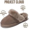 imageProject Cloud Genuine Leather Slippers for Women Footwear with Genuine Fur Lining Womens Clogs ampamp Mule  NonSlip IndoorOutdoor Scuff Womens Slippers with Memory Foam Insole HenkaTaupe