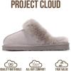 imageProject Cloud Genuine Leather Slippers for Women Footwear with Genuine Fur Lining Womens Clogs ampamp Mule  NonSlip IndoorOutdoor Scuff Womens Slippers with Memory Foam Insole HenkaGrey