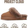 imageProject Cloud Genuine Leather Slippers for Women Footwear with Genuine Fur Lining Womens Clogs ampamp Mule  NonSlip IndoorOutdoor Scuff Womens Slippers with Memory Foam Insole HenkaCamel Suede