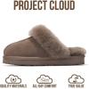 imageProject Cloud Genuine Leather Slippers for Women Footwear with Genuine Fur Lining Womens Clogs ampamp Mule  NonSlip IndoorOutdoor Scuff Womens Slippers with Memory Foam Insole HenkaTaupe