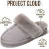imageProject Cloud Genuine Leather Slippers for Women Footwear with Genuine Fur Lining Womens Clogs ampamp Mule  NonSlip IndoorOutdoor Scuff Womens Slippers with Memory Foam Insole HenkaGrey