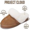 imageProject Cloud Genuine Leather Slippers for Women Footwear with Genuine Fur Lining Womens Clogs ampamp Mule  NonSlip IndoorOutdoor Scuff Womens Slippers with Memory Foam Insole HenkaChestnut