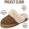 imageProject Cloud Genuine Leather Slippers for Women Footwear with Genuine Fur Lining Womens Clogs ampamp Mule  NonSlip IndoorOutdoor Scuff Womens Slippers with Memory Foam Insole HenkaDark Brown Leopard Suede