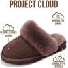 imageProject Cloud Genuine Leather Slippers for Women Footwear with Genuine Fur Lining Womens Clogs ampamp Mule  NonSlip IndoorOutdoor Scuff Womens Slippers with Memory Foam Insole HenkaChocolate Brown