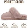 imageProject Cloud Genuine Leather Slippers for Women Footwear with Genuine Fur Lining Womens Clogs ampamp Mule  NonSlip IndoorOutdoor Scuff Womens Slippers with Memory Foam Insole HenkaDusty Pink Suede