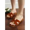 imageProject Cloud Genuine Leather Summer Sandals for Women 2025  Fashion Flat Womens Sandals with Memory Foam Insole Slides Sandals Women Footwear  Mules Womens Sandals JannelBrown