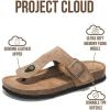 imageProject Cloud Genuine Leather Thong Sandals Women WaterResistant Beach Essentials Womens Sandals  Flip Flops for Women Footwear Memory Foam Insole Womens Slides BritaniChestnut