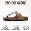 imageProject Cloud Genuine Leather Thong Sandals Women WaterResistant Beach Essentials Womens Sandals  Flip Flops for Women Footwear Memory Foam Insole Womens Slides BritaniChestnut