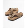 imageProject Cloud Genuine Leather Thong Sandals Women WaterResistant Beach Essentials Womens Sandals  Flip Flops for Women Footwear Memory Foam Insole Womens Slides BritaniChestnut
