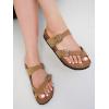 imageProject Cloud Genuine Leather Womens Sandals  Comfortable Cork Footbed Slides with Memory Foam Beach Essential Summer Sandals For Women 2025 LianBeige