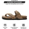 imageProject Cloud Genuine Leather Womens Sandals  Comfortable Cork Footbed Slides with Memory Foam Beach Essential Summer Sandals For Women 2025 LianBeige