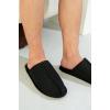 imageProject Cloud Genuine Sheepskin Upper Mens Slippers  Memory Foam Scuff House Slippers and NonSlip Comfortable Fall Men Footwear ColinBlack