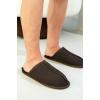imageProject Cloud Genuine Sheepskin Upper Mens Slippers  Memory Foam Scuff House Slippers and NonSlip Comfortable Fall Men Footwear ColinChocolate