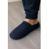 imageProject Cloud Genuine Sheepskin Upper Mens Slippers  Memory Foam Scuff House Slippers and NonSlip Comfortable Fall Men Footwear ColinNavy Suede
