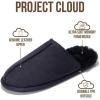 imageProject Cloud Genuine Sheepskin Upper Mens Slippers  Memory Foam Scuff House Slippers and NonSlip Comfortable Fall Men Footwear ColinNavy Suede
