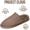 imageProject Cloud Genuine Sheepskin Upper Mens Slippers  Memory Foam Scuff House Slippers and NonSlip Comfortable Fall Men Footwear ColinTaupe
