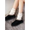 imageProject Cloud Genuine Suede Slippers for Women with Genuine Australian Shearling Fur Lining Womens Slippers  NonSlip EVA with Memory Foam Fuzzy Slippers Women Footwear NeritaBlack