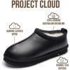imageProject Cloud Genuine Suede Slippers for Women with Genuine Australian Shearling Fur Lining Womens Slippers  NonSlip EVA with Memory Foam Fuzzy Slippers Women Footwear NeritaBlack Distressed