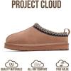 imageProject Cloud Genuine Suede Slippers for Women with Genuine Australian Shearling Fur Lining Womens Slippers  NonSlip EVA with Memory Foam Fuzzy Slippers Women Footwear NeritaCamel Mono Suede