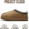 imageProject Cloud Genuine Suede Slippers for Women with Genuine Australian Shearling Fur Lining Womens Slippers  NonSlip EVA with Memory Foam Fuzzy Slippers Women Footwear NeritaChestnut