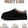imageProject Cloud Genuine Suede Slippers for Women with Genuine Australian Shearling Fur Lining Womens Slippers  NonSlip EVA with Memory Foam Fuzzy Slippers Women Footwear NeritaBlack