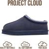 imageProject Cloud Genuine Suede Slippers for Women with Genuine Australian Shearling Fur Lining Womens Slippers  NonSlip EVA with Memory Foam Fuzzy Slippers Women Footwear NeritaNavy Suede