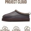 imageProject Cloud Genuine Suede Slippers for Women with Genuine Australian Shearling Fur Lining Womens Slippers  NonSlip EVA with Memory Foam Fuzzy Slippers Women Footwear NeritaBrown Distressed