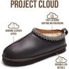 imageProject Cloud Genuine Suede Slippers for Women with Genuine Australian Shearling Fur Lining Womens Slippers  NonSlip EVA with Memory Foam Fuzzy Slippers Women Footwear NeritaBrown Distressed
