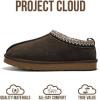 imageProject Cloud Genuine Suede Slippers for Women with Genuine Australian Shearling Fur Lining Womens Slippers  NonSlip EVA with Memory Foam Fuzzy Slippers Women Footwear NeritaChocolate