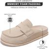 imageProject Cloud Genuine Suede Womens Clog  Memory Foam Arch Support NonSlip Sole Mules ampamp Clogs for Women Footwear  Platform Winter Shoes FoamyBone Suede