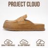 imageProject Cloud Genuine Suede Womens Clog  Memory Foam Arch Support NonSlip Sole Mules ampamp Clogs for Women Footwear  Platform Winter Shoes FoamyChestnut Suede