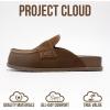 imageProject Cloud Genuine Suede Womens Clog  Memory Foam Arch Support NonSlip Sole Mules ampamp Clogs for Women Footwear  Platform Winter Shoes FoamyChocolate Suede