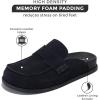 imageProject Cloud Genuine Suede Womens Clog  Memory Foam Arch Support NonSlip Sole Mules ampamp Clogs for Women Footwear  Platform Winter Shoes FoamyMidnight Suede