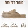 imageProject Cloud Genuine Suede Womens Clog  Memory Foam Arch Support NonSlip Sole Mules ampamp Clogs for Women Footwear  Platform Winter Shoes FoamyTaupe Suede