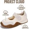 imageProject Cloud Girls Shoes  Memory Foam Insole Kids Shoes Girls Sneakers  Lightweight Mary Jane Flats ampamp NonSlip Comfortable Kids Sneakers Little DonnaWhite