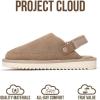imageProject Cloud Kids Clogs Genuine Suede Upper with Back Strap  Memory Foam ampamp Lightweight Slipon Boys and Girls Sandals with Adjustable Straps  NonSlip Clogs for Kids Sandals Little GoldstarSand Suede