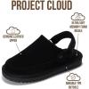imageProject Cloud Kids Clogs Genuine Suede Upper with Back Strap  Memory Foam ampamp Lightweight Slipon Boys and Girls Sandals with Adjustable Straps  NonSlip Clogs for Kids Sandals Little GoldstarBlack Suede